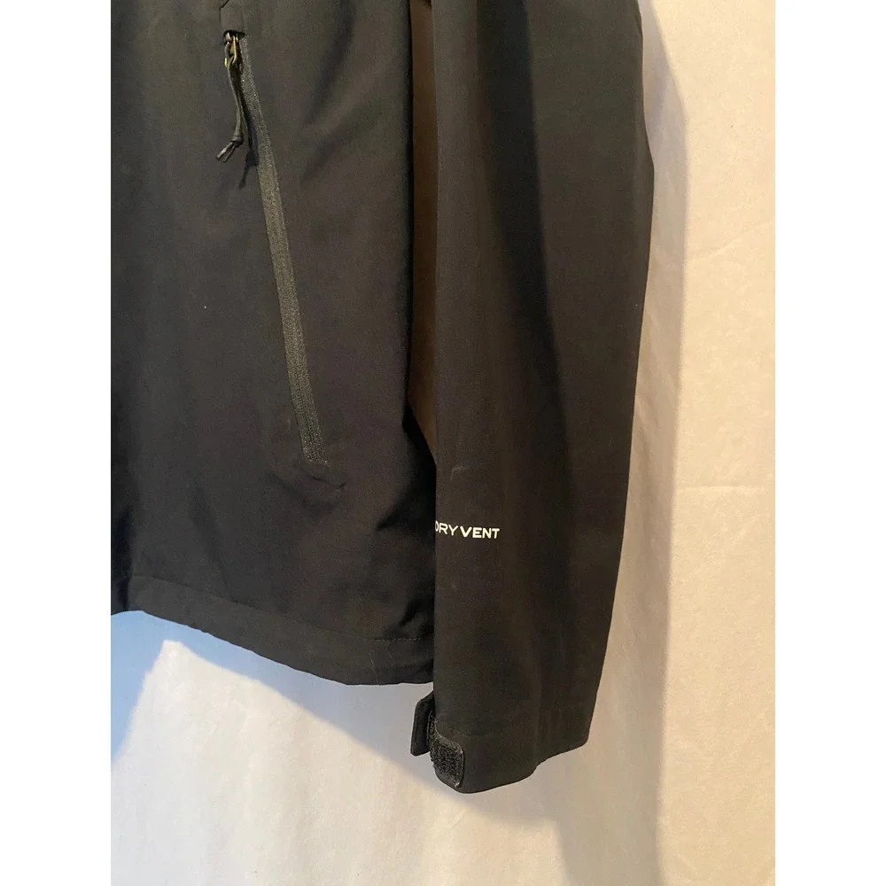 The North Face DryVent Hooded Rain Jacket Mens Small Black Full Zip Windbreaker